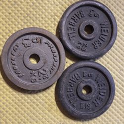 Vintage Barbell Weight Plates 5 Lbs/2.3 Kg 