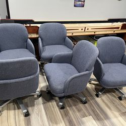 Set of 5 Vintage Rolling Lounge Chairs – Mid Century Style