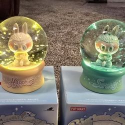 Great Gift!!  Labubu Big Into Energy SNOW GLOBE-- Happiness & Serenity -- Not Sold In Us!!!