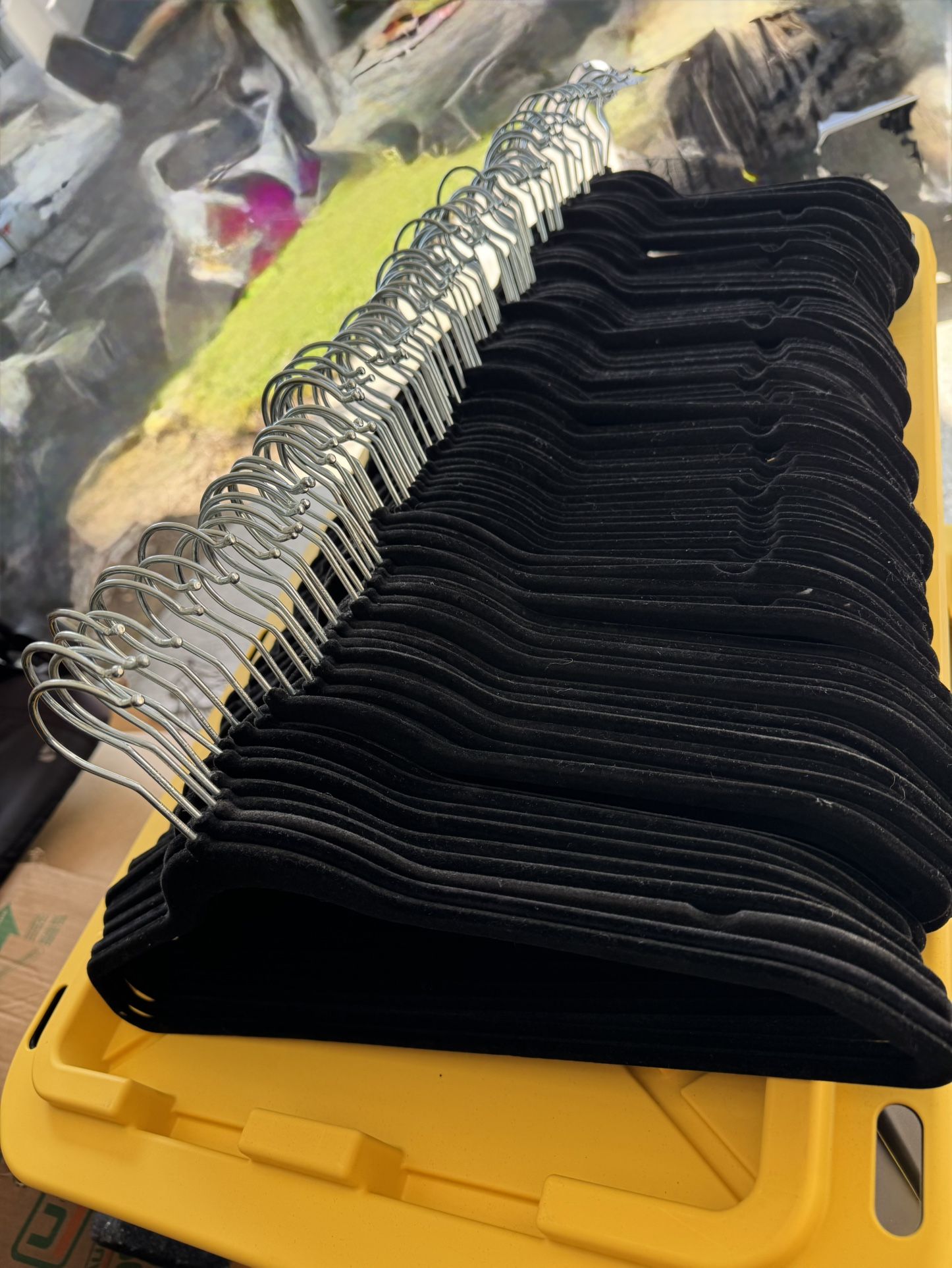 Hangers Black Velvet 100ct