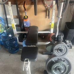 Bench And Weights Set 