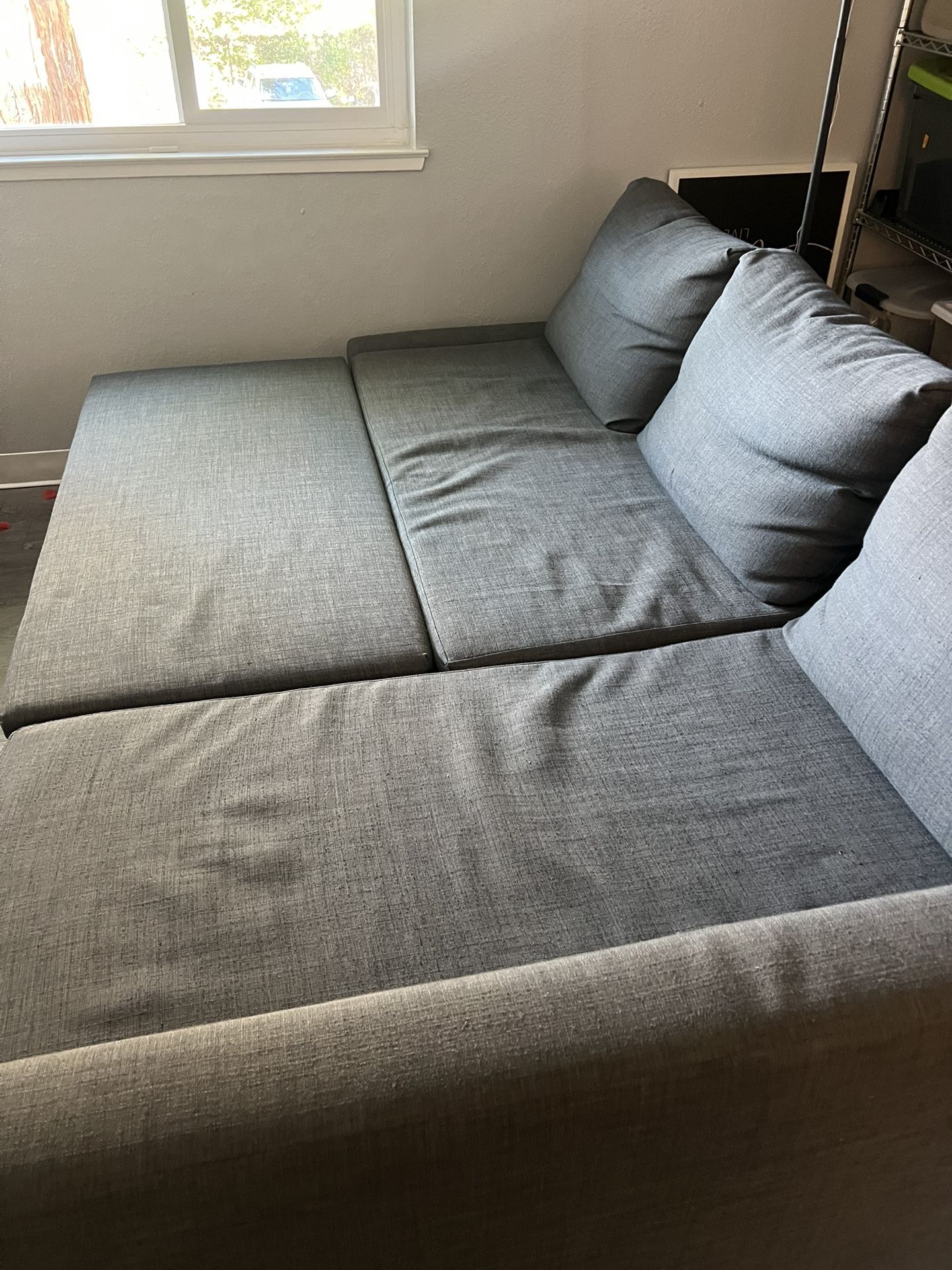 Used Grey IKEA FRIHETEN sleeper Sofa