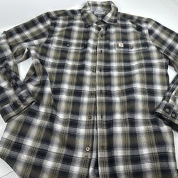 Carhartt Large heavyweight button up, original fit long sleeve shirt