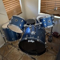 Blue PDP Drum set Like new
