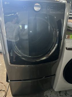 LG 9.0cu.ft. Front Load Smart Wi-fi Enabled Electric Dryer With Turbo steam