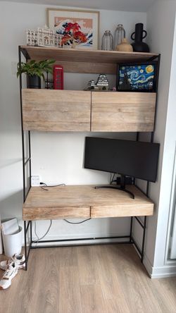 West Elm Industrial Solid Wood Modular Wall Desk (49")