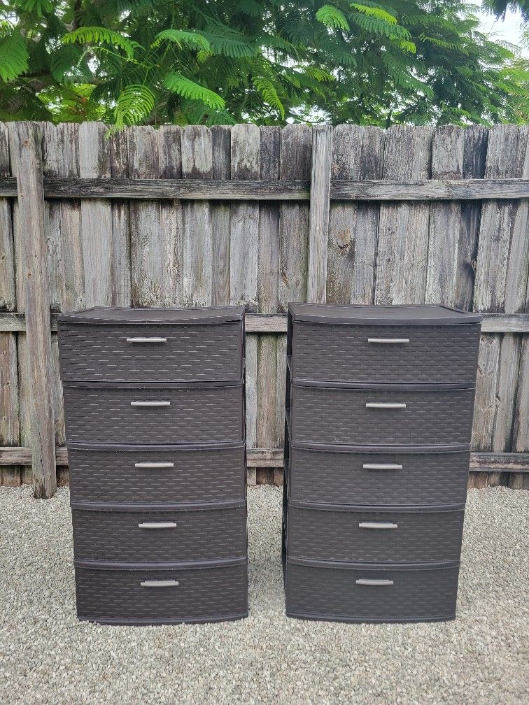 Brown Sterlite 5-Drawer Tower Storage (2)