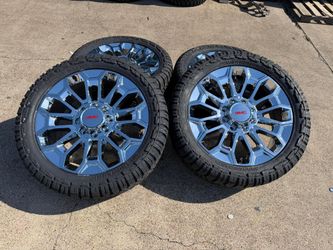 24" chrome rims 35125024 tire for gmc chevy 2500