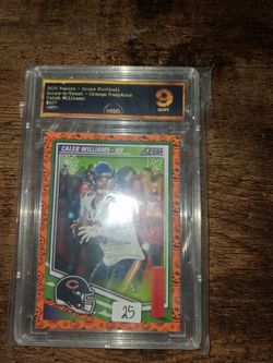 Caleb Williams 2025 Panini Score Football Card Graded Mint 9