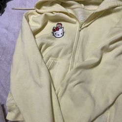 Yellow Hello Kitty Zip Up