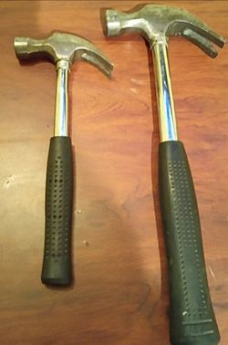 Set of 2 Steel Claw Hammers