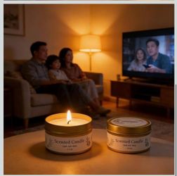 2.8 oz(80g)Handmade Scented Candles Natural Soy Wax with Dried Flowers