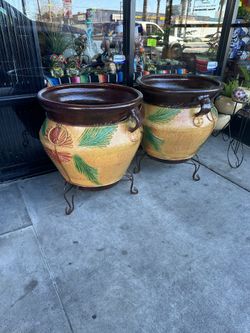 Macetas, Decoraciones Para El Jardín, Equipales, Fuentes Y Más, Precios Varían 
