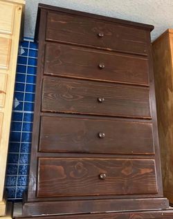 5 drawer pinewood