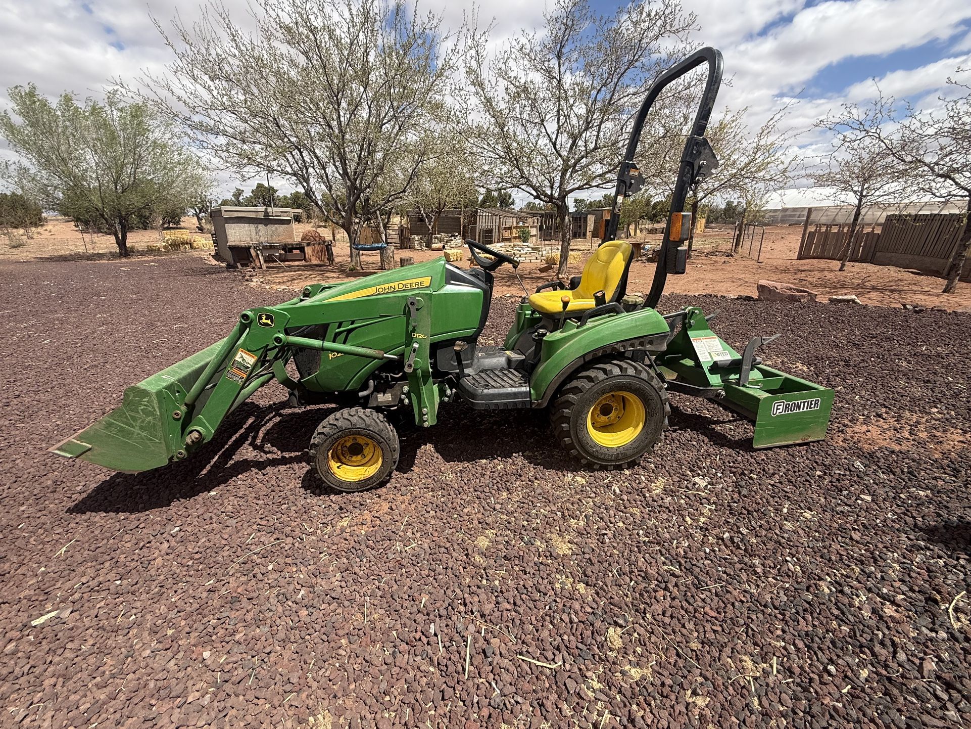 2015 John Deere 1023E + Tiller, Cutter, Forks & Trailer – All Set Up – $18,000 OBO