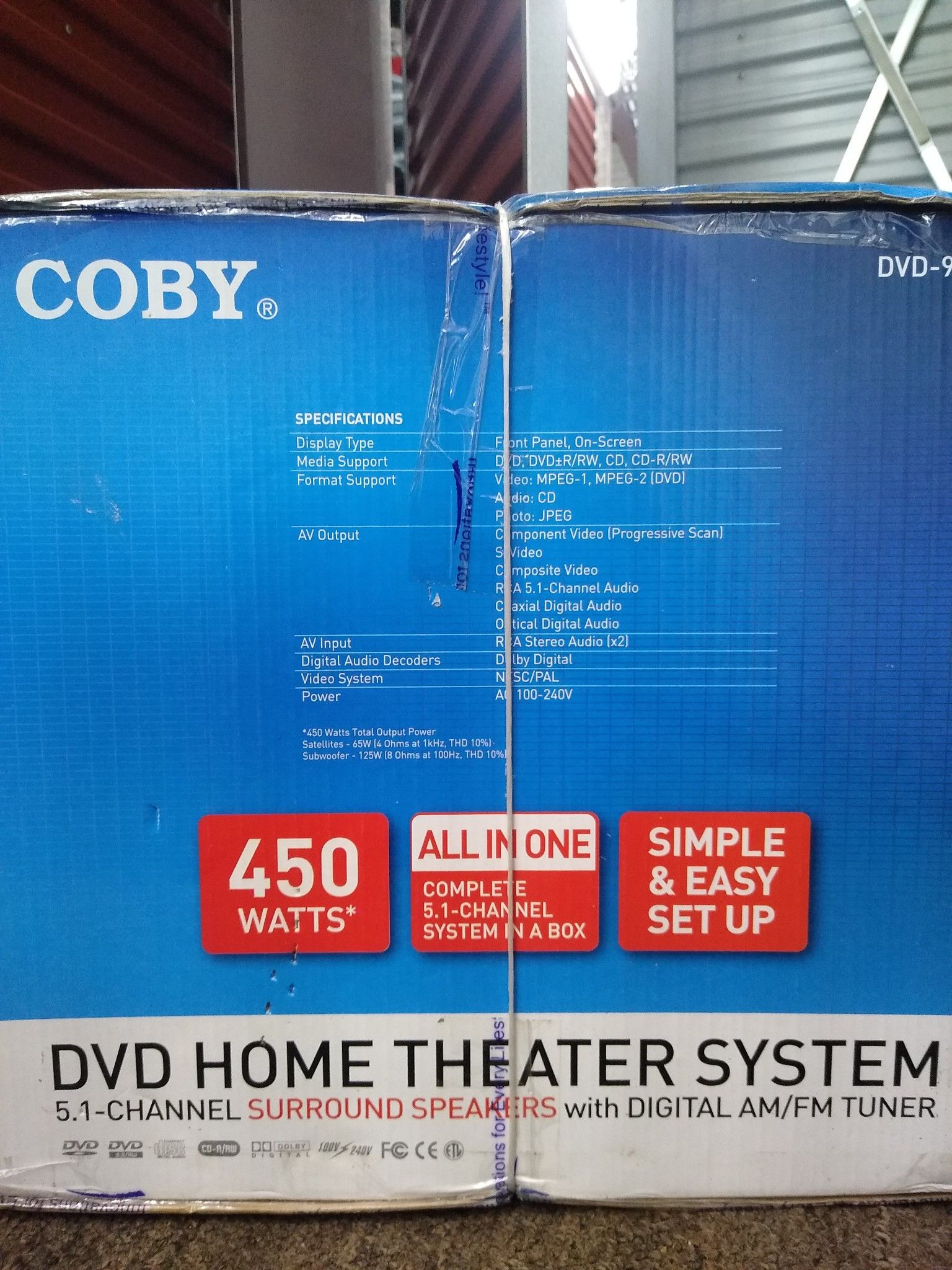 Coby all in one home theater system 450 watts