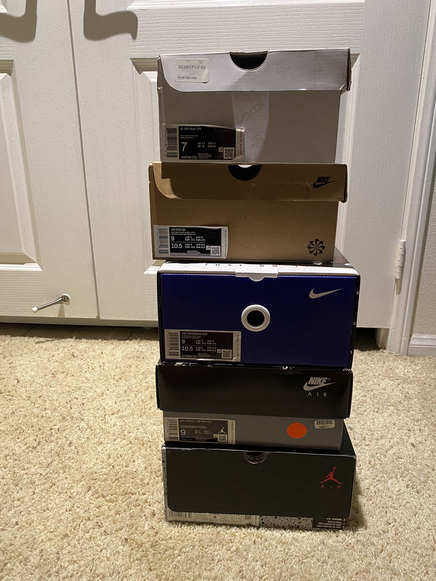 Empty Shoe Boxes Nike