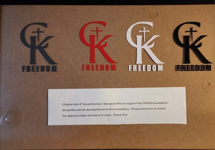 Charlie Kirk Freedom Decal/sticker