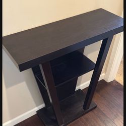 Dark Brown End Sideway Hallway Console Storage Decoration Table 