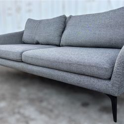 West Elm Alto Grey  Mid Century Couch Sofa 