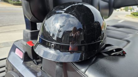 Black motorcycle helmet