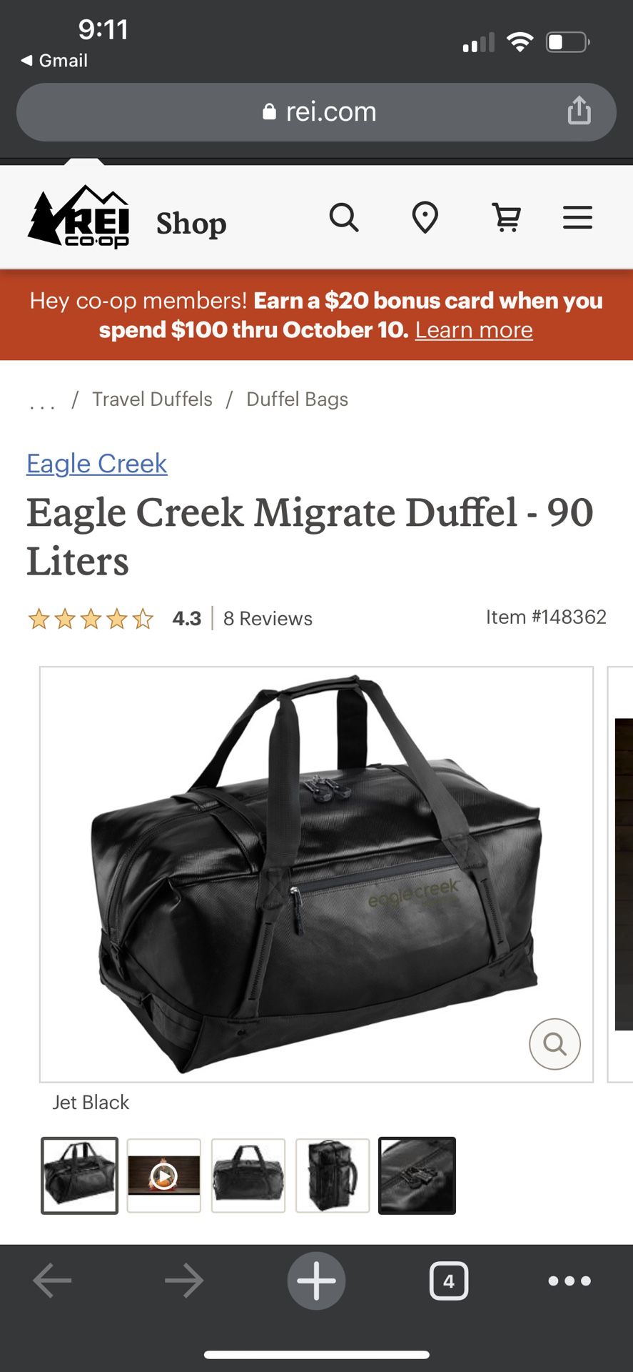 Eagle Creek Migrate Duffel - 90 Liters