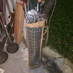 Vintage Bag Of Golf Clubs