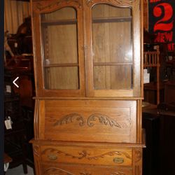 Antique Secretary With Bookcase