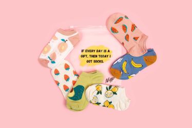 Fruit Cotton Socks | Avocado Strawberry Socks | Colorful Cute Women Socks | Gift Packaging | 6 Pair Pack