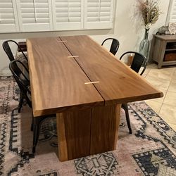 World Market - Sansur Rustic Pecan Live Edge Wood Dining Table