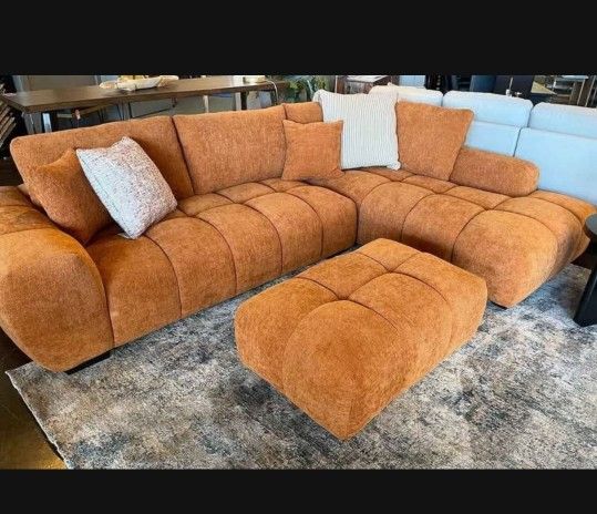 Orange Sectional Sofa 120x80 NEW financing Available