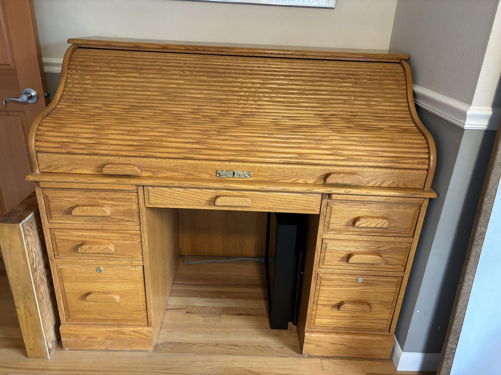 Oak Roll Top Desk 