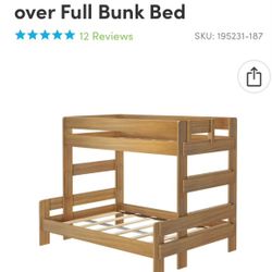 Modern Farmhouse Twin over Full Bunk Bed