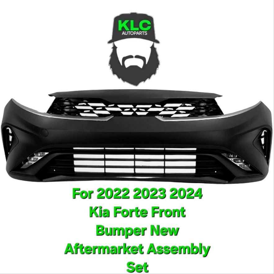For 2022 2023 2024 Kia Forte Front Bumper New Aftermarket Assembly Set