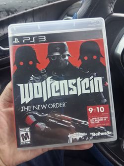 Pre-owned  Playstation  PS3  GAME wolfensteun  THE  NEW ORDER IN MINT CONDITION ADULT  OWNED