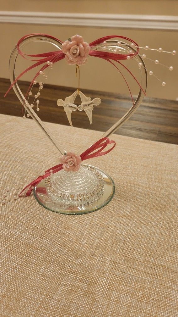 Wedding Cake Top - Blown Glass (Vintage)