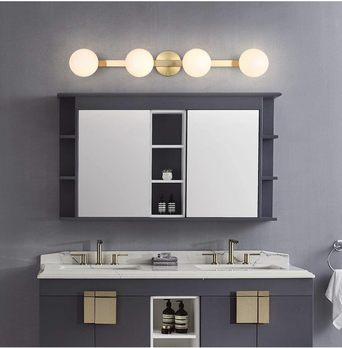 Glass Vanity Light,Modern Industrial Indoor Wall Sconces Lamps Bath Lightng i