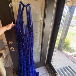 Blue prom dress