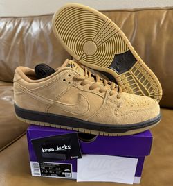 New* Nike SB Dunk Low Pro "Wheat" Flax MENS Size 10 US - DS OG All