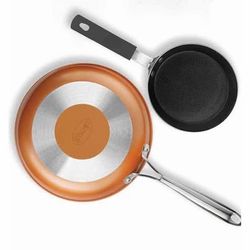 Copper Cast  2-Piece Cookware Set, Non-Stick 9.5" & 5.5" Frying Pans