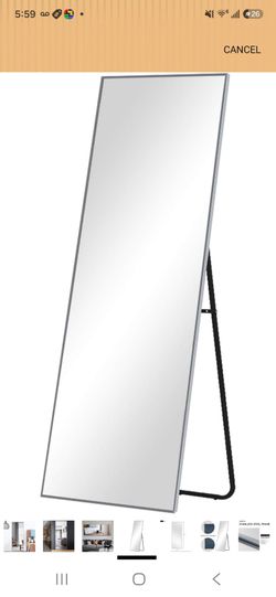 Full-Length Floor Mirror with Stand