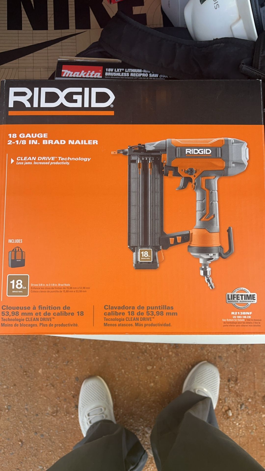 Ridgid 18 Gauge 2.5 Inch Brad Nailer