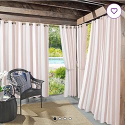Curtains/Cortinas CorNeubauer Cabana Stripe Indoor/Outdoor UV Protectant Curtain Panel