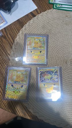Pikachu Holo Pokémon 30th Ann Cards Lot of 3