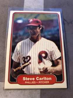 1982 FLEER #243 STEVE CARLTON PHILADELPHIA PHILLIES (HALL OF FAMER)