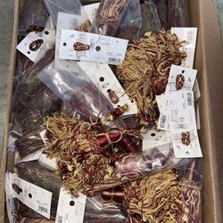 Burgundy & Gold Tassels