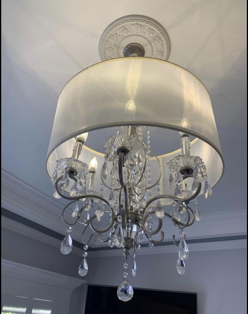 Drum chandelier 21” W / ceiling fixture / light fixture