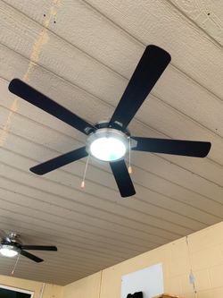 52” Brushed Nickel ceiling fans with Light Fixture CF52-011