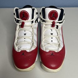 Nike Jordan 6 rings Red and White Air Jordan Sneakers men size 10.5 no box
