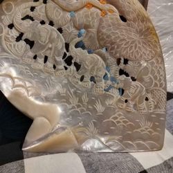 UPDATED PRICE DROP!!!Mother Of Pearl Handcarved Japanese Shell